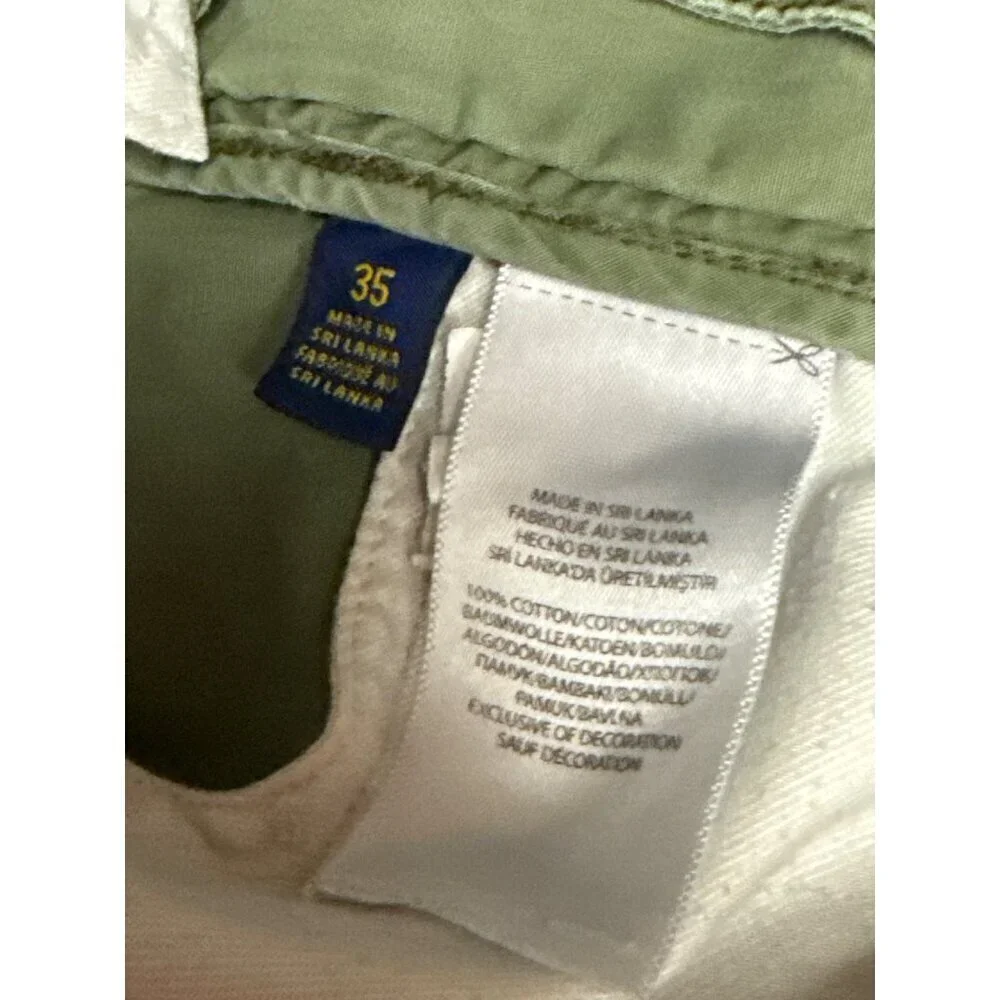 Polo Ralph Lauren Men's Shorts Chino Green Relaxed Fit Drawstring Preppy Size 35